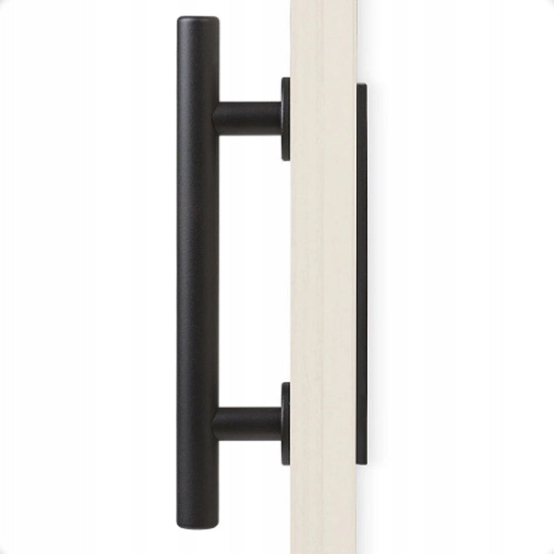 Maniglia per porta scorrevole in stile Loft Retro, con finitura Premium nero opaco.