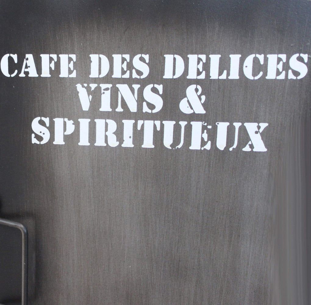 Mobile Emeric 132,5x37,5x82 h cm in Acciaio Grigio