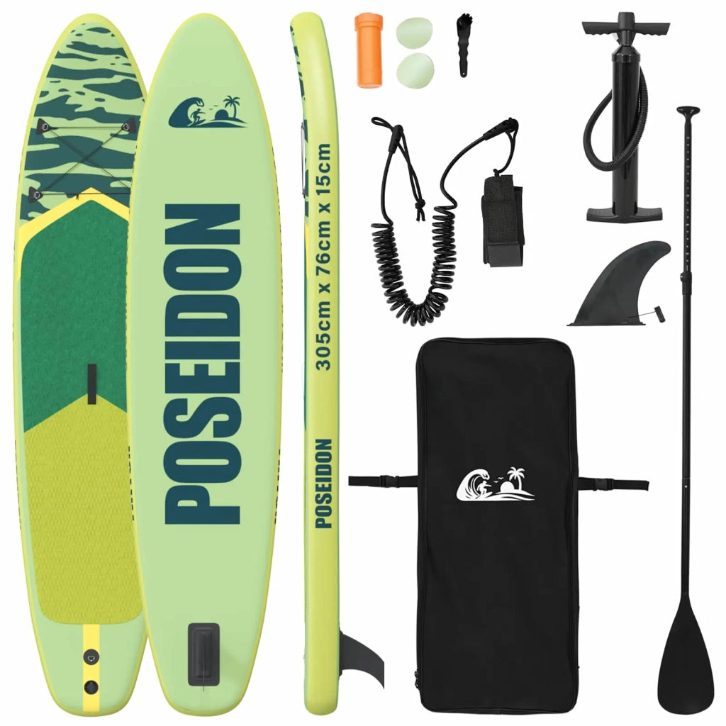Tavola da Paddle Gonfiabile POSEIDON 305 x 76 x 15 cm Verde per 42039114