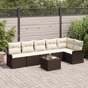 Set di Divani Giardino 6 Pezzi con Cuscini Polyrattan Grigio
