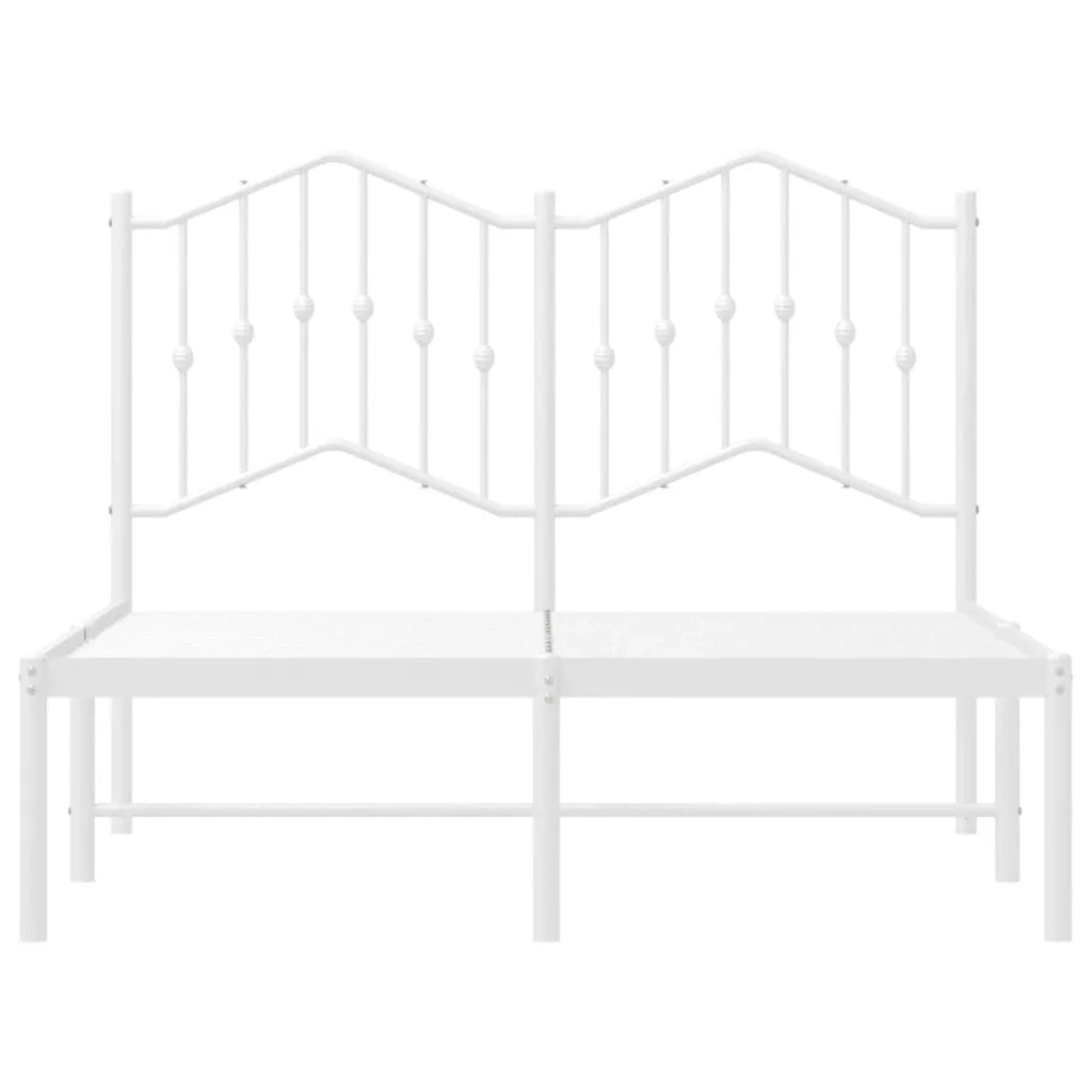 Giroletto con Testiera-Struttura Letto con testiera in Metallo Bianco 120x200 cm 608207