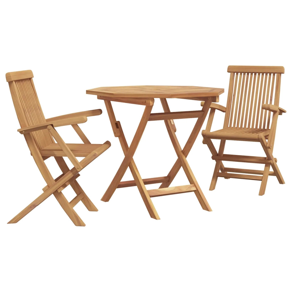Set da Pranzo per Giardino 3 pcs Marrone 3385965