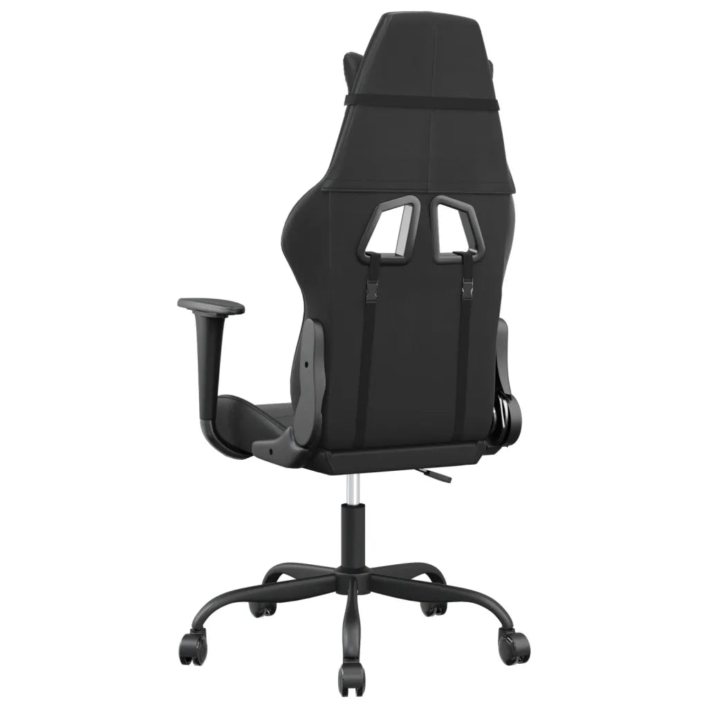 Sedia da Gaming | Sedia da e-sports Massaggiante Nera in Similpelle