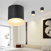 ZMH Faretto da soffitto LED neri rotondi da superficie 5W acrilico piccoli