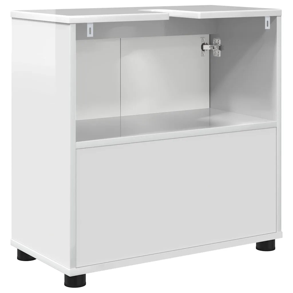 Mobile per lavabo da bagno Bianco Lucido 60 x 30 x 60 cm 888751