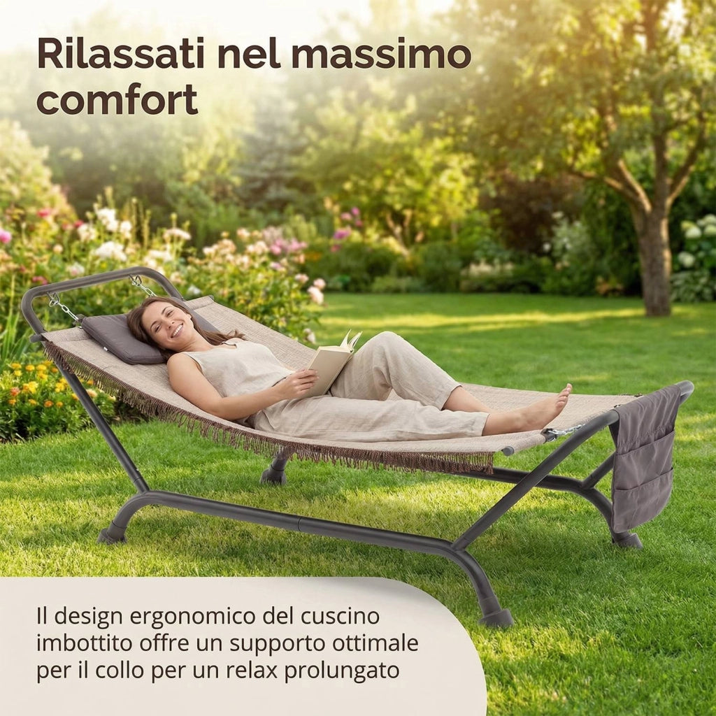 Marvin Cuscino di Ricambio per Amaca Bali Sospesa Tessuto Morbido Imbottito Resistente Colore Beige