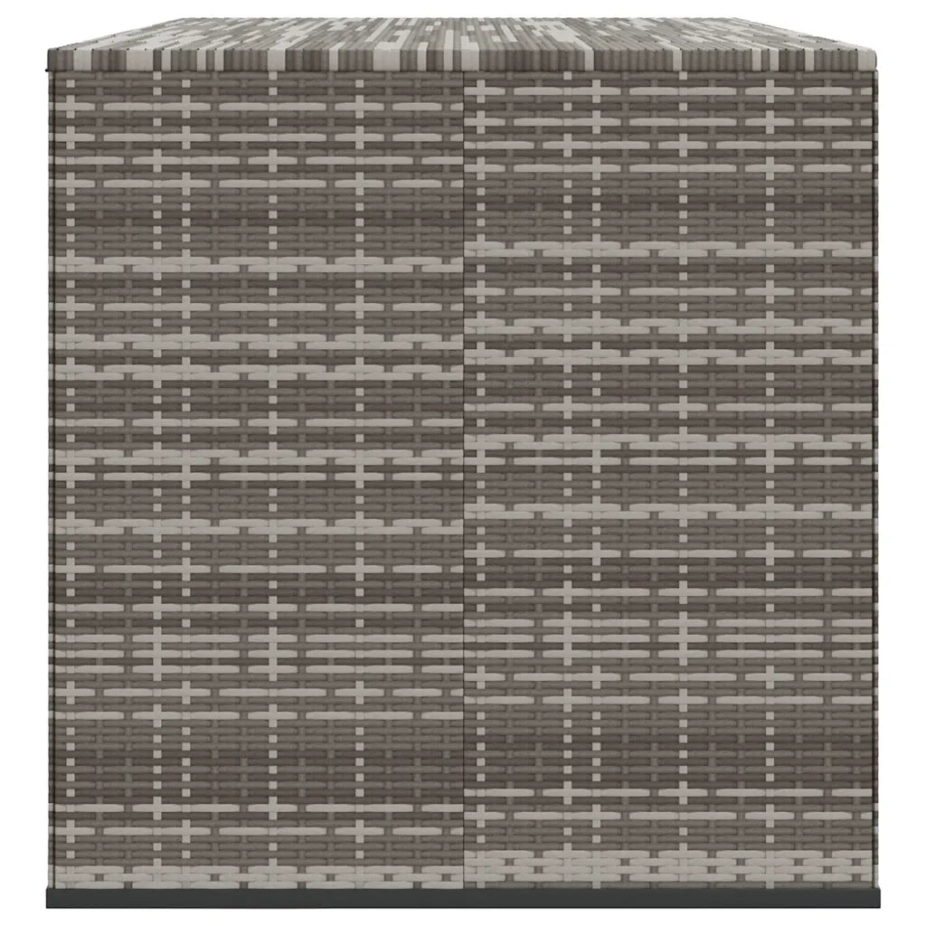Contenitore da Giardino in Rattan PE 291x100,5x104 cm Grigio 317237