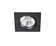 PAMIR FARETTO DA INCASSO LED 5,5W 345lm, 3000K QUADRATO ORIENTABILE NERO OPACO IP23 8,5X8,5CM