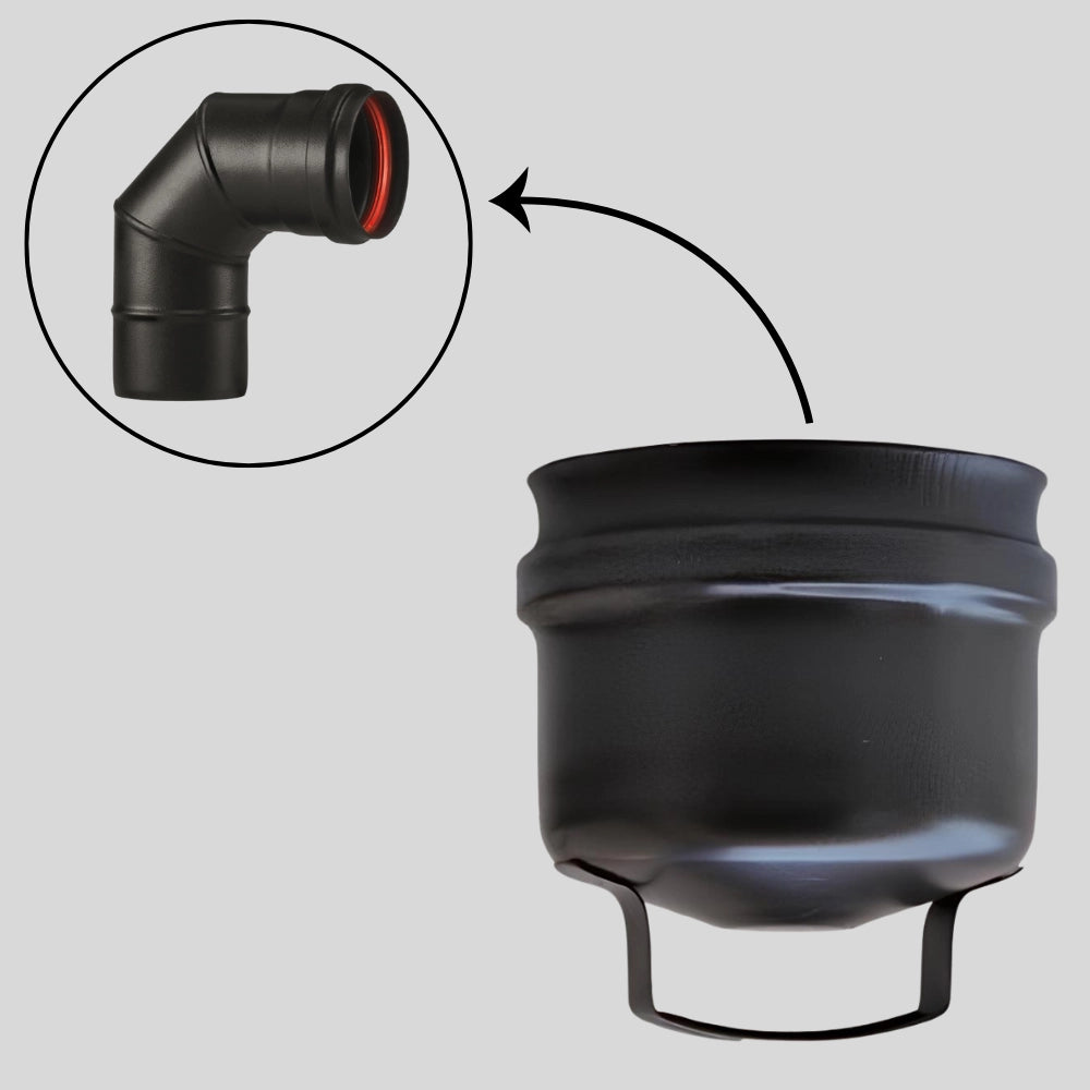 Tappo condensa cieco acciaio inox diametro 80mm spessore 1,2mm canna fumaria