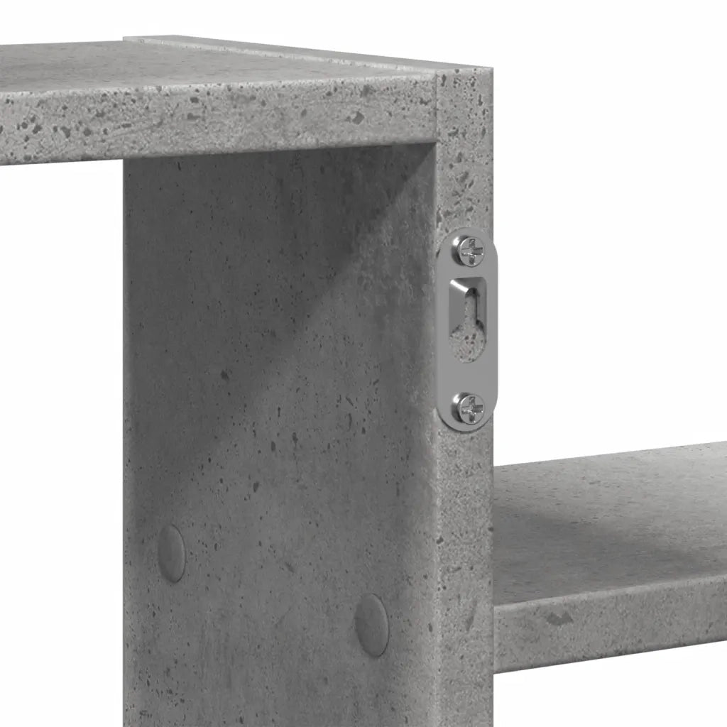 Scaffale a Muro | Mensola a parete Grigio Cemento 104x15x49 cm in Truciolato