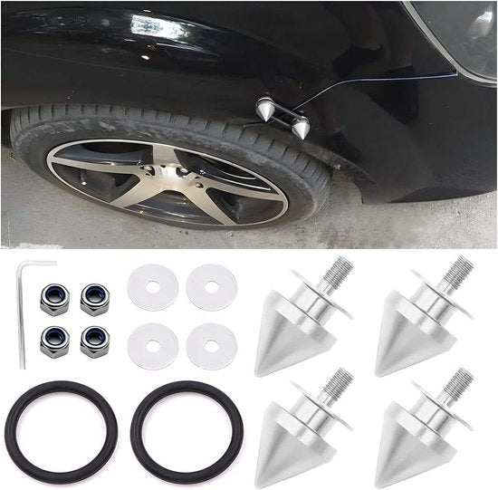 Kit di chiusura rapida per bagagliaio - elementi di fissaggio per paraurti anteriore e posteriore - paraurti - argento - contenuto HTML necessario.