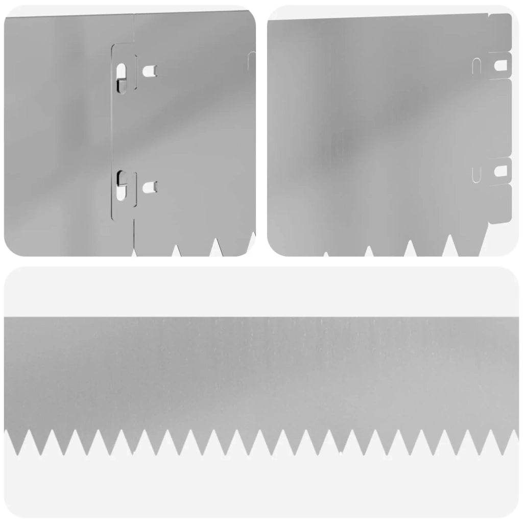 Bordura per Prato 20 pcs 103 x 15 cm Acciaio Argento 8008464