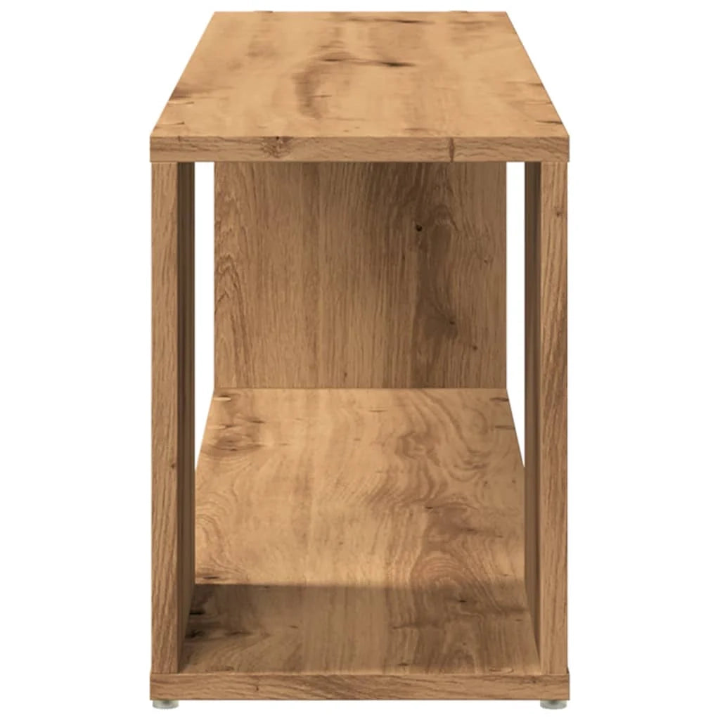 Mobile TV multimediale mensola per TV credenza per TV sala da pranzo soggiorno camera da letto rovere lavorato a mano 100 x 24 x 32 cm legno ingegnerizzato marrone 02_0027248