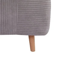 Poltrona Letto Reclinabile 2 in 1 con Seduta Extra-Large, Effetto Velluto, Grigio
