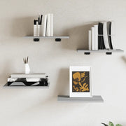 Mensole Parete 4pz Grigio Sonoma 40x30x1,5cm Legno Multistrato 838209