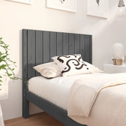 Testiera per Letto Grigia 105,5x4x100 cm Legno Massello di Pino
