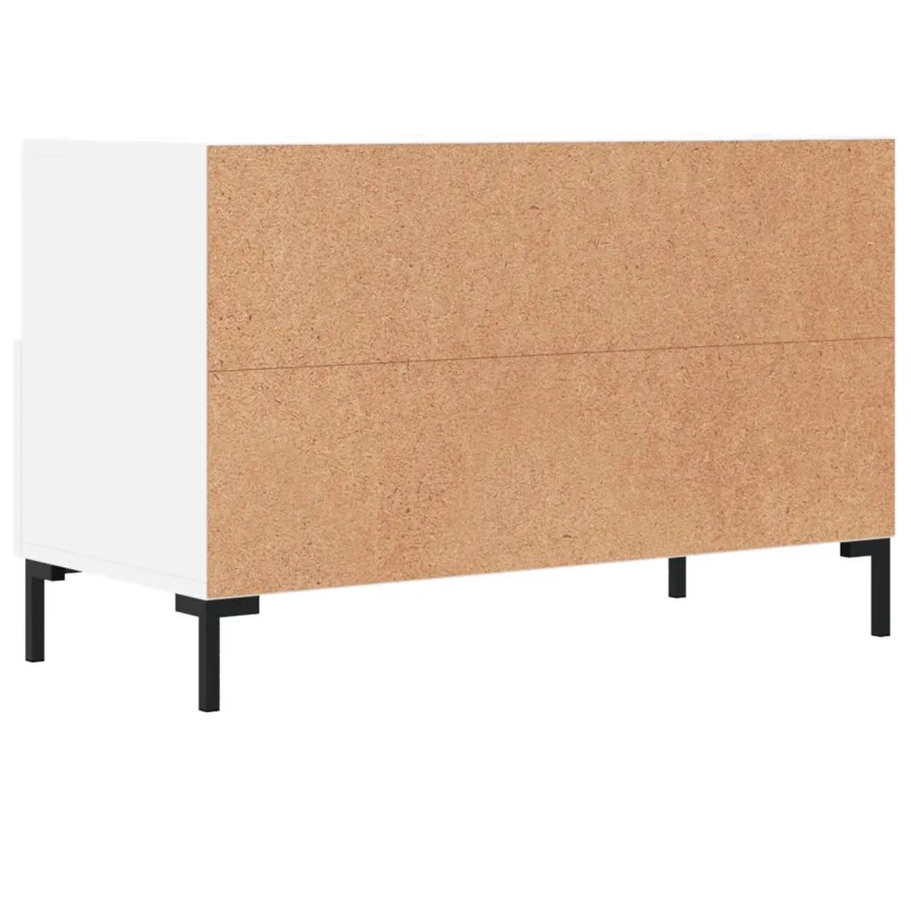 Mobile Porta TV Bianco 80x36x50 cm in Legno Multistrato 828972