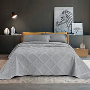 Copriletto Trapuntato Matrimoniale Elegante Trapuntino Lavorazione Intrecciata Due Piazze Trapunta Coperta Leggera Coperta Letto Leggera Primavera Estate  Grigio