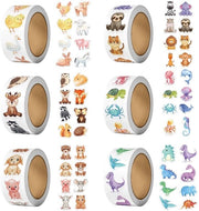 Etichette di riconoscimento per animali 3000 pezzi - Etichette di riconoscimento per animali - Etichette per bambini - Strumento di apprendimento multifunzionale - Arricchimento creativo - Colori e disegni chiari