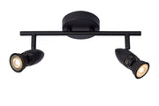 Plafoniera nera 2 spot orientabili GU10 5W Lucide