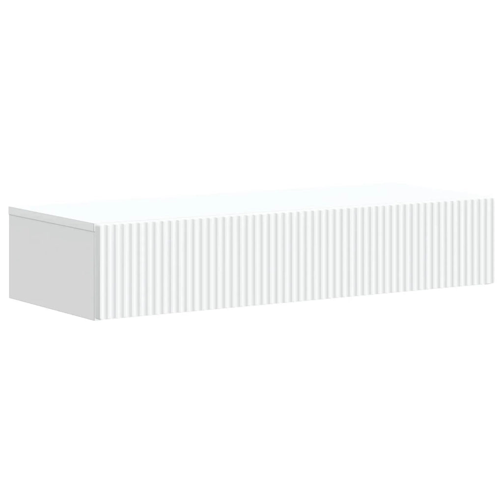 Tavolino da Parete Laterale Bianco 87,5 x 34,5 x 17 cm 898495