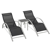 Lettino Prendisole ¨C zephmum ¨C Nero Grigio 59x169x66