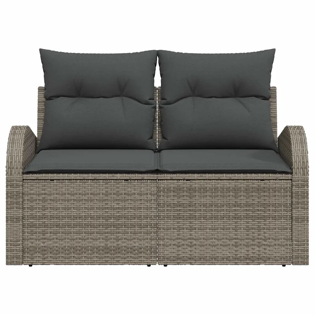 Divano da giardino-Sofa da Giardino-Divano da esterno Grigio 124 x 62 x 69cm polyrattan 154519