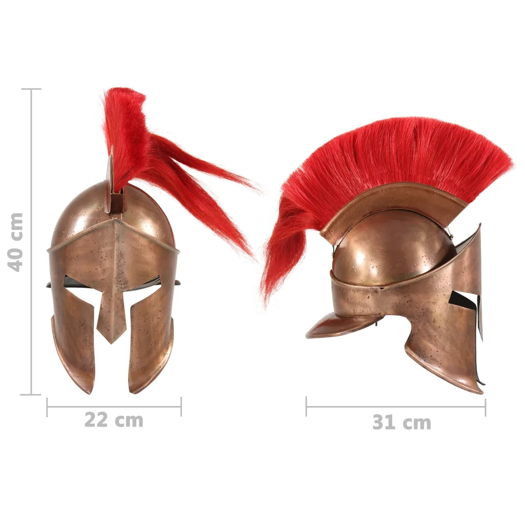 Elmo da Guerriero Greco Antico per LARP in Acciaio Rame CFW2911435