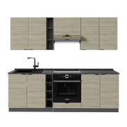 Vicco Cucina componibile Pannello in rovere/antracite 235 cm , PL Antracite