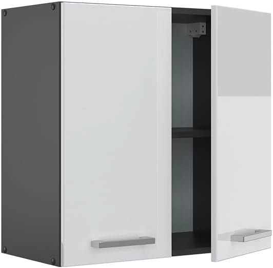 Pensile da cucina R-Line, Bianco lucido, 60 cm, per la libera combinazione all'interno di sistemi cucina modulari