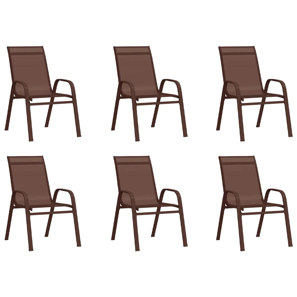 Set da Pranzo da Giardino 7 pz Marrone e Nero 3095989