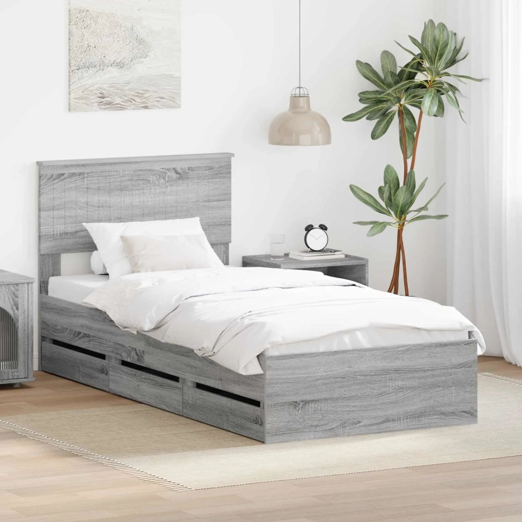 Struttura del letto Grigio Sonoma Legno Ingegnerizzato 3410747
