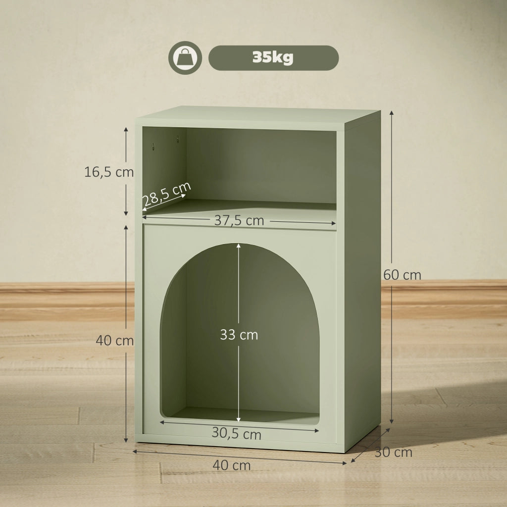 Comodino con 2 Ripiani Aperti Design Arco ¨C zephmum ¨C Verde 40x30x60 cm