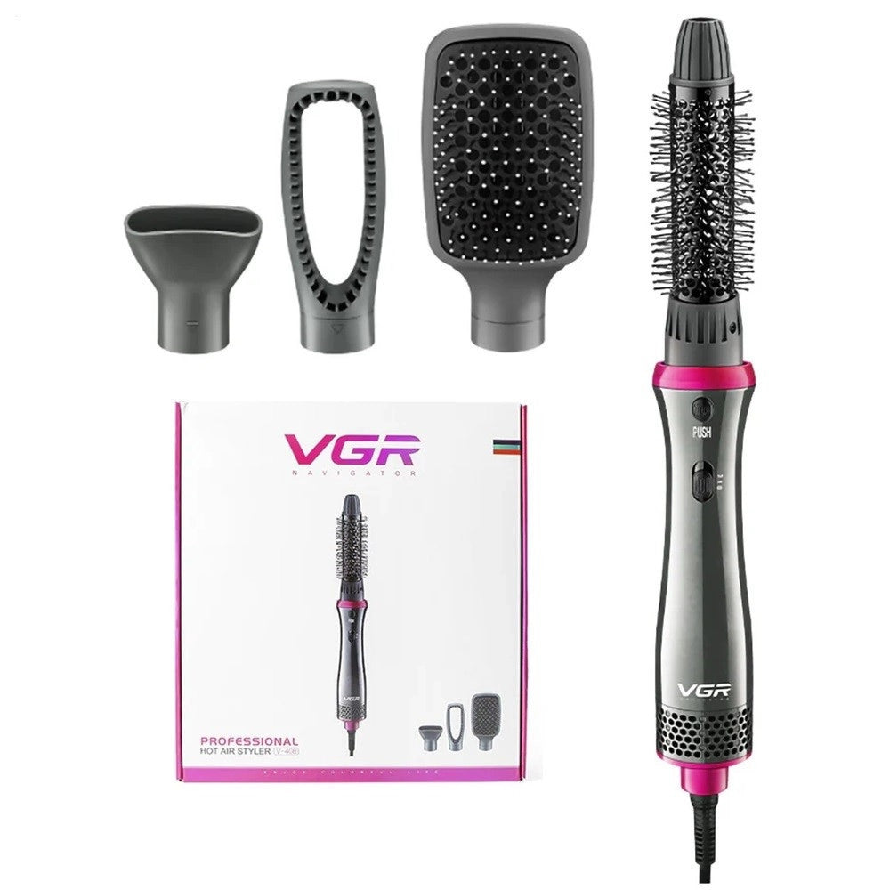 Trade Shop - Set Professionale Per Styler Ad Aria Calda Piastra Asciugacapelli 4in1 Vgr V-408 -