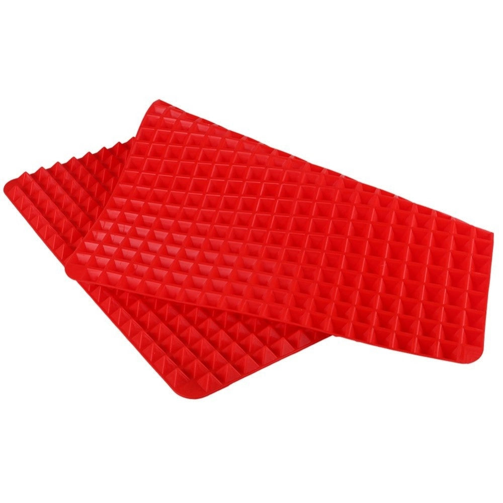 Trade Shop - Pyramid Pan Tappeto In Silicone Forno Microonde Antiaderente Teglia Scola Grassi -