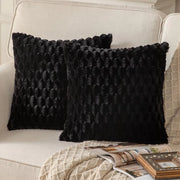 Set di 2 cuscini decorativi in plu di velluto nero morbido 45 x 45 cm copricuscino in velluto cuscino decorativo per divano divano letto salotto