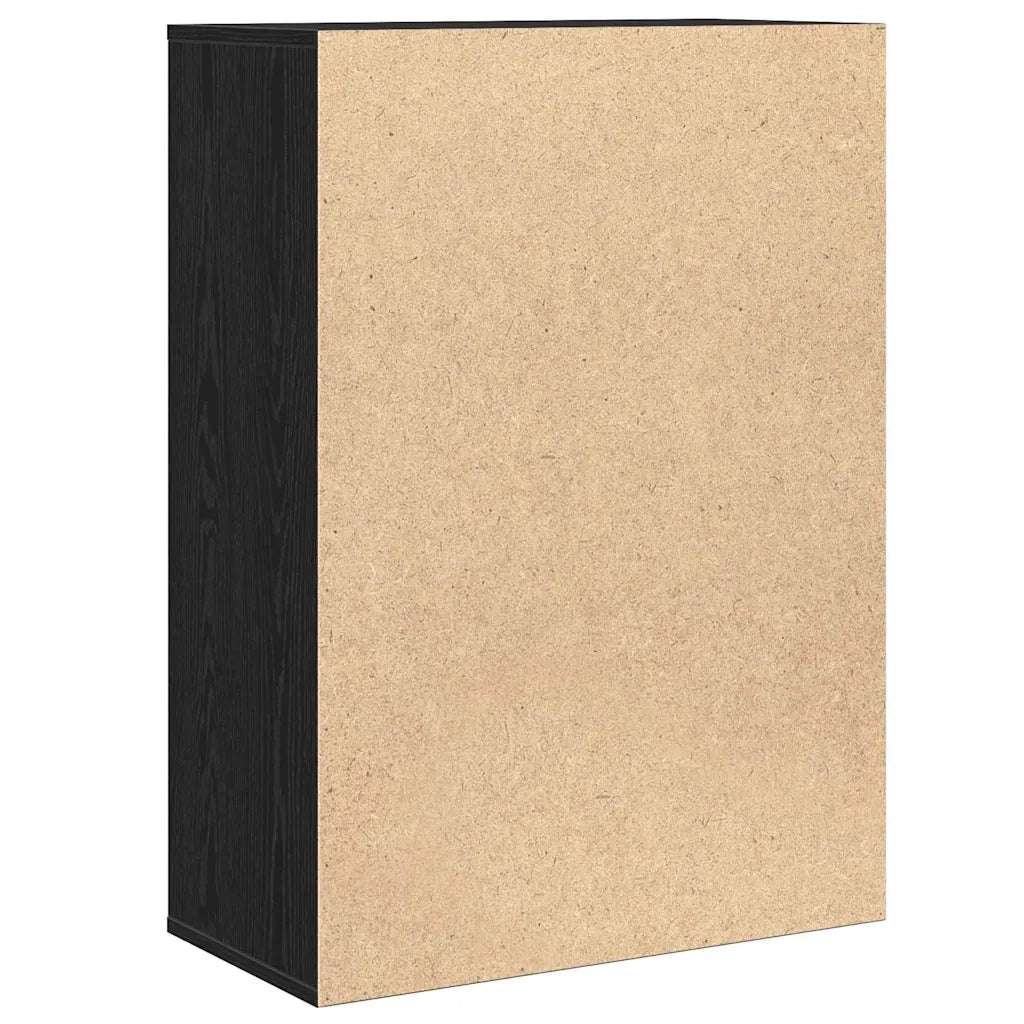 vidaXL Credenza Rovere nero 79 x 38 x 80 cm Legno multistrato