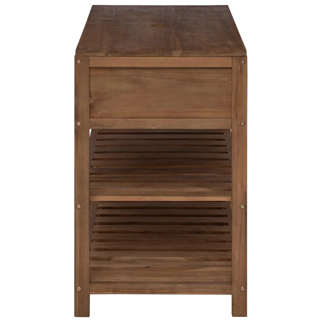 Mobile da Bagno Naturale 90 x 45 x 75 cm Legno di teak solido 42026908