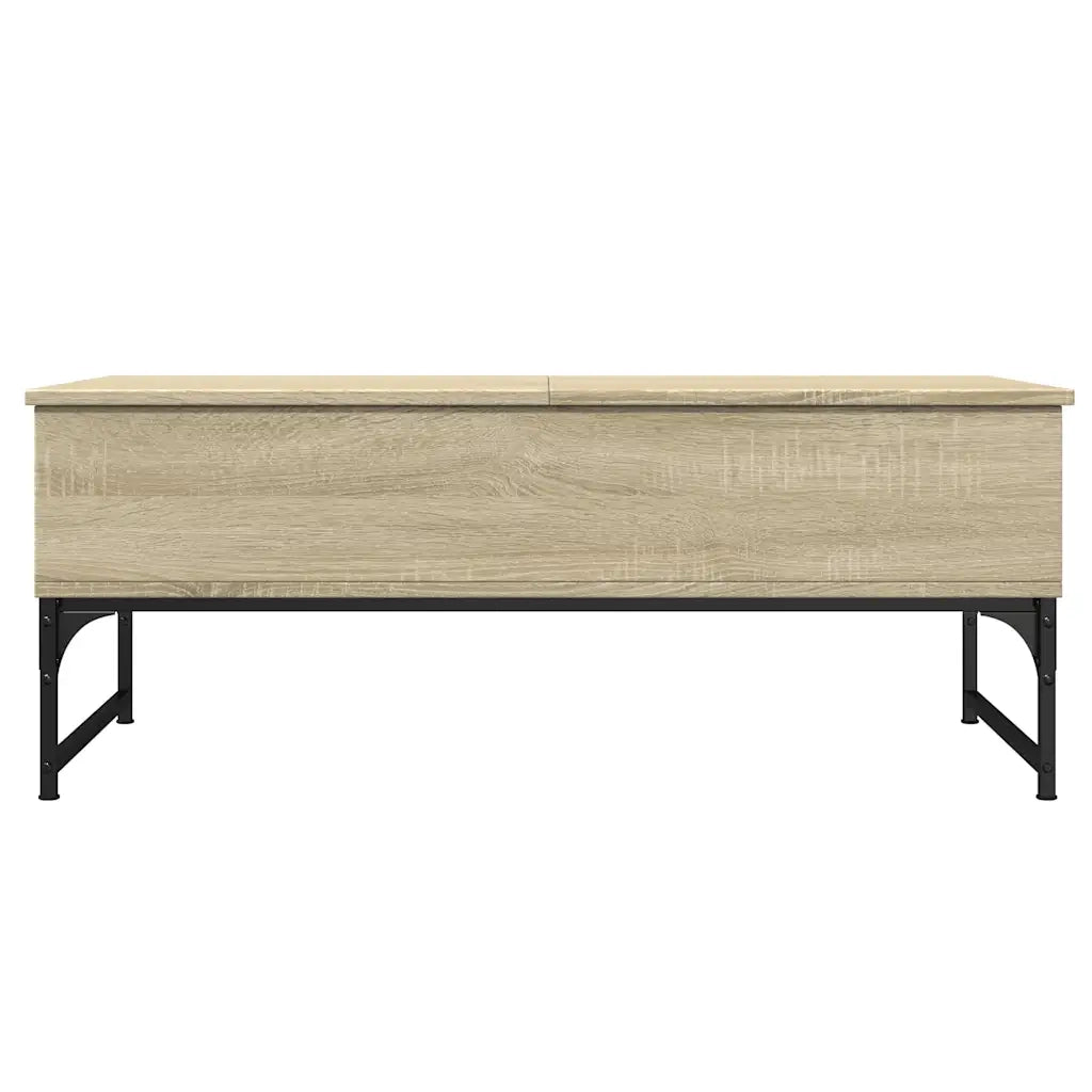 Tavolino Salotto Rovere Sonoma 100x50x40cm Multistrato Metallo 845377