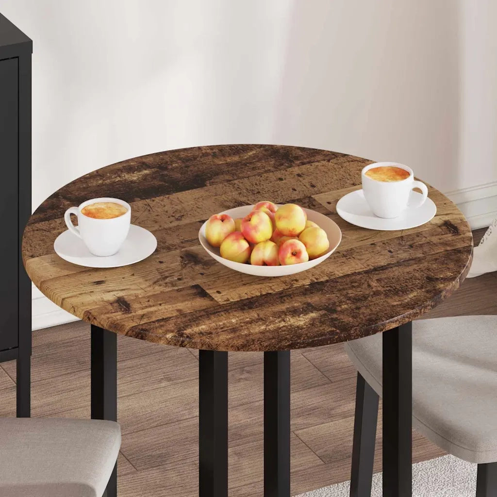 Piano del tavolo Legno vecchio Ø 70 x 1,5 cm Legno multistrato