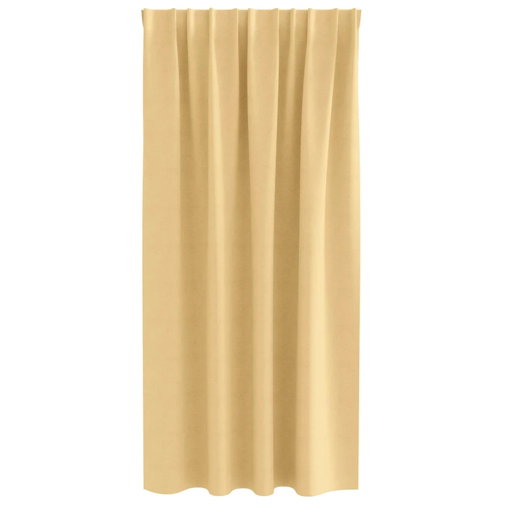 vidaXL Tende con tende 2 pcs Beige Poliestere