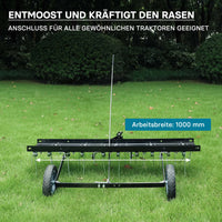 Scarificatore a molle per trattorini, larghezza di lavoro 100 cm, per arieggiatura prato