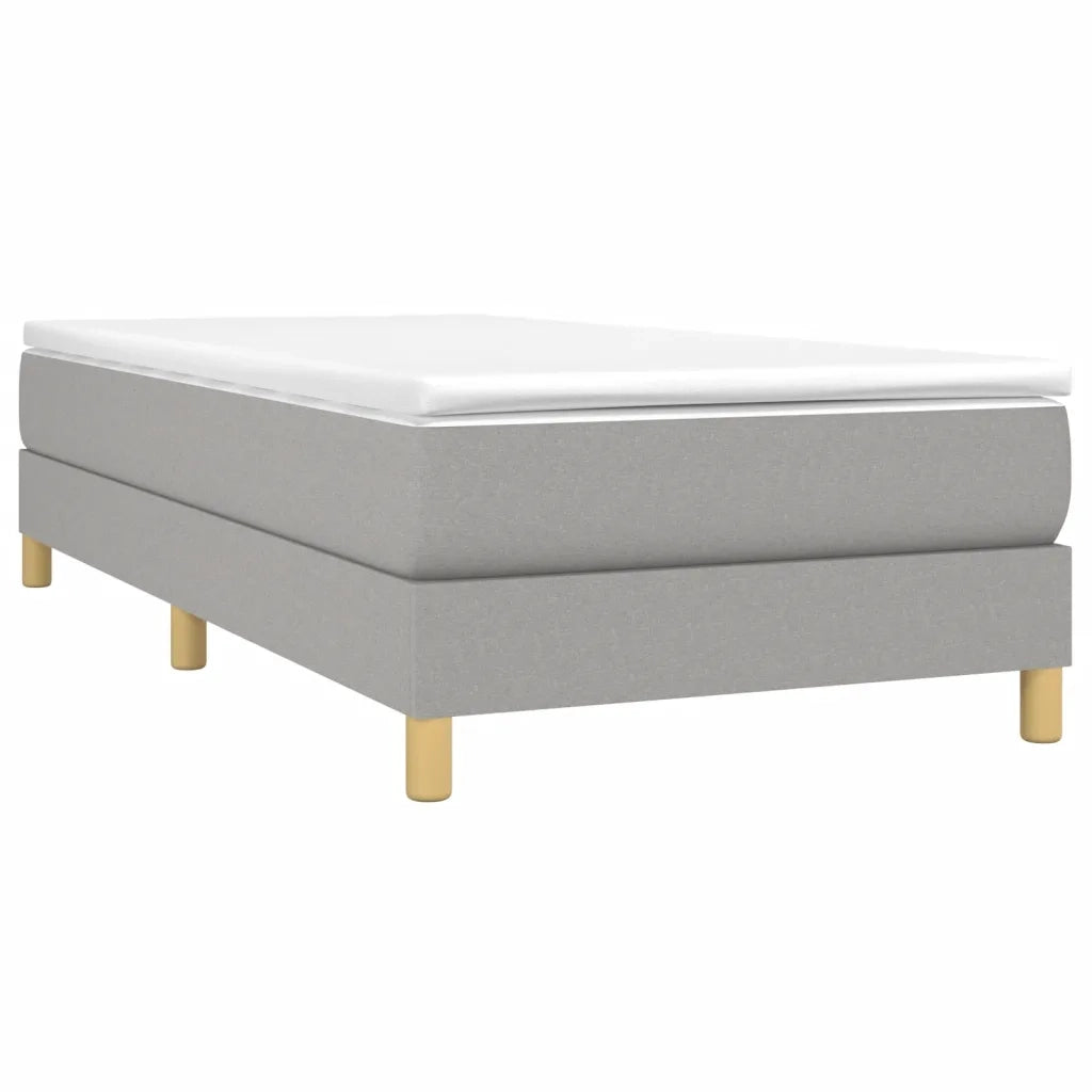 Struttura Letto a Rete a Molle Grigio Chiaro 100x200 cm Tessuto 3120590