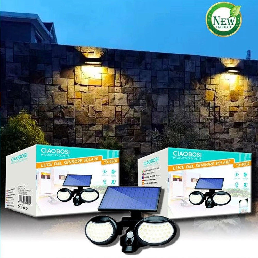 Trade Shop - Applique Ad Induzione Solare 10 W Con Sensore Movimento Luce Led Ip67 Tx-9502 -