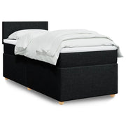 Giroletto a Molle con Materasso Nero 100x200 cm in Tessuto 3286586