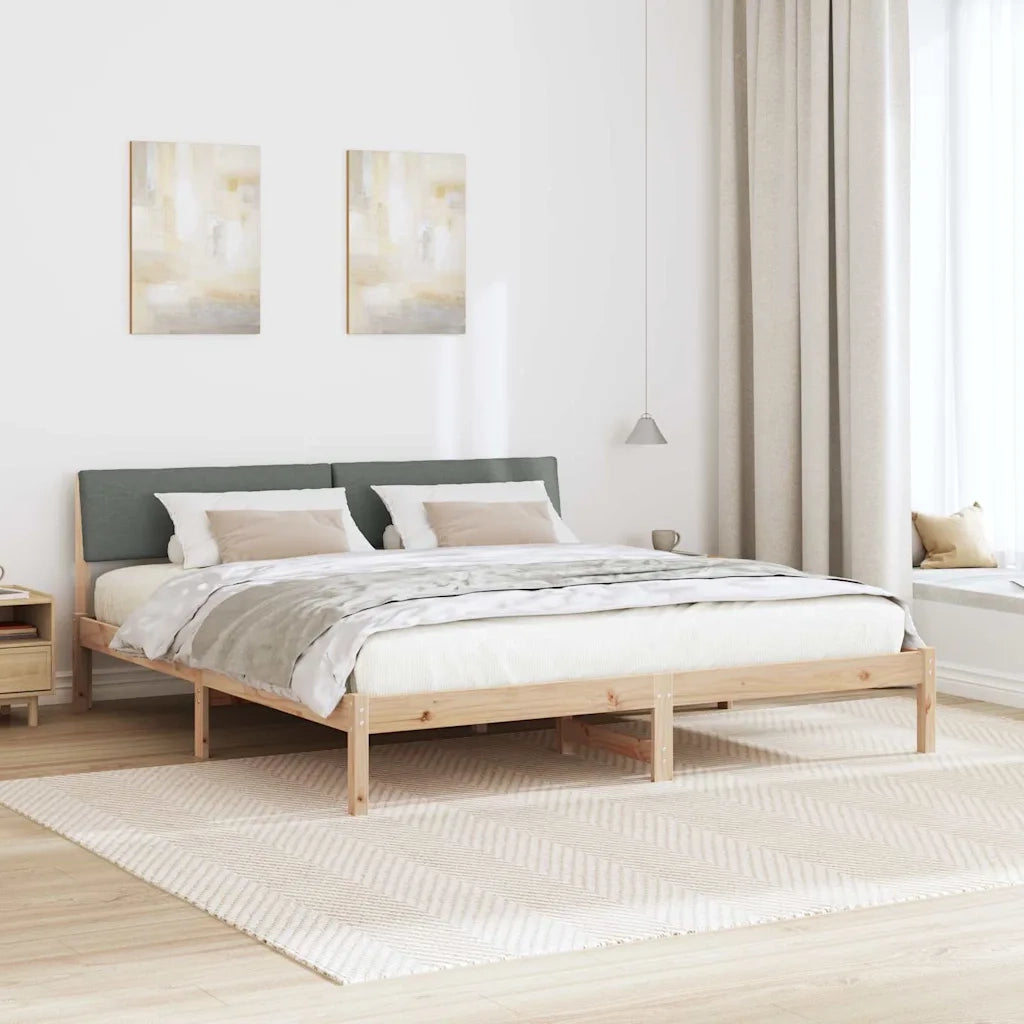 Struttura del Letto marrone e grigio scuro 200 x 200 cm