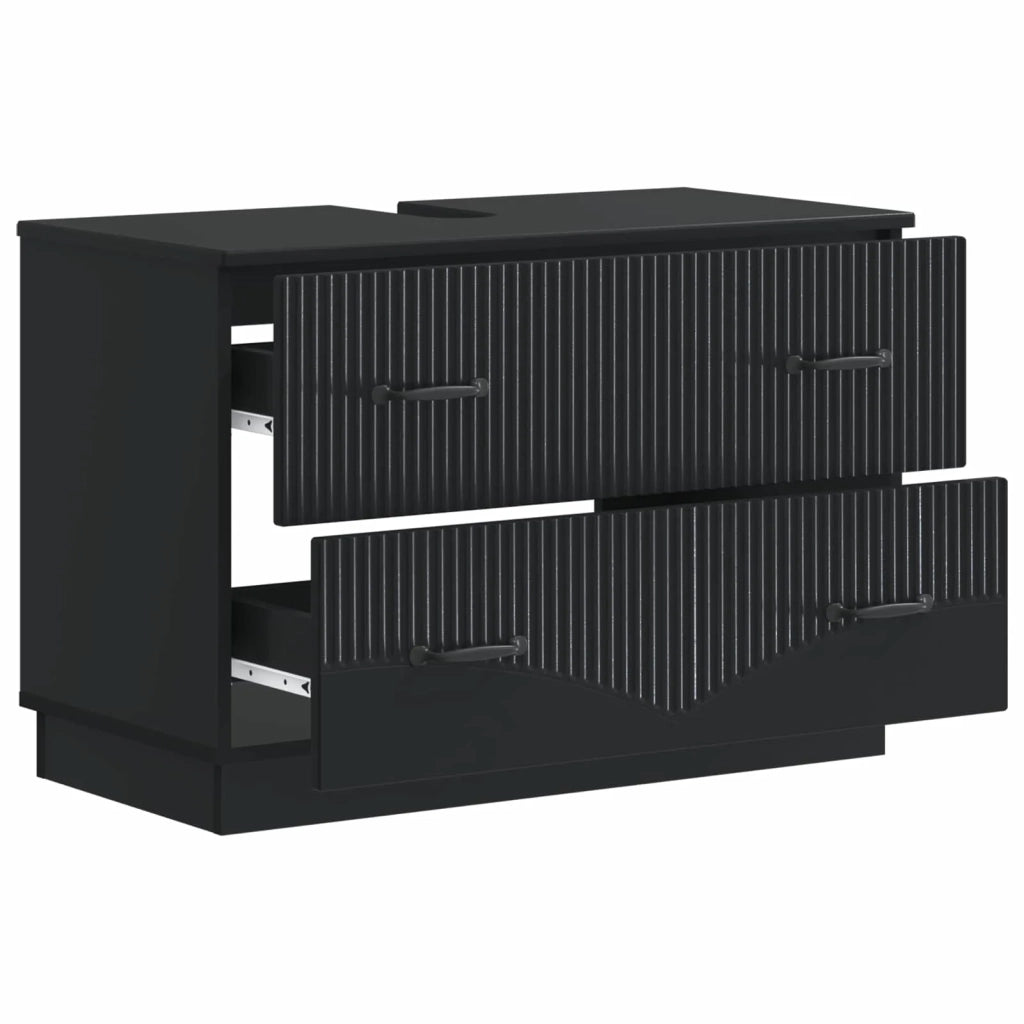 Armadio per Lavabo da Bagno HOORN Nero 82 x 41 x 56 cm 897236