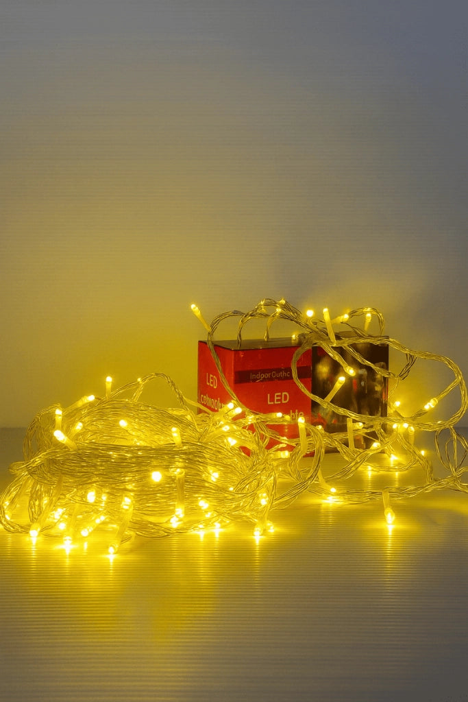 Luci Led per albero di natale decorazione con 8 giochi luce da 10/20/30/50 metri colori misti certificate IP65 prolungabile COLORE LED: BIANCO CALDO, LUNGHEZZA: 20 mt - 200 led