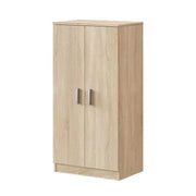 Mobile scarpiera H 108 rovere canadese in legno con 2 ante e 6 ripiani