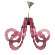 Lampadario da Soffitto in Plastica Trasparente Riccio Rosa